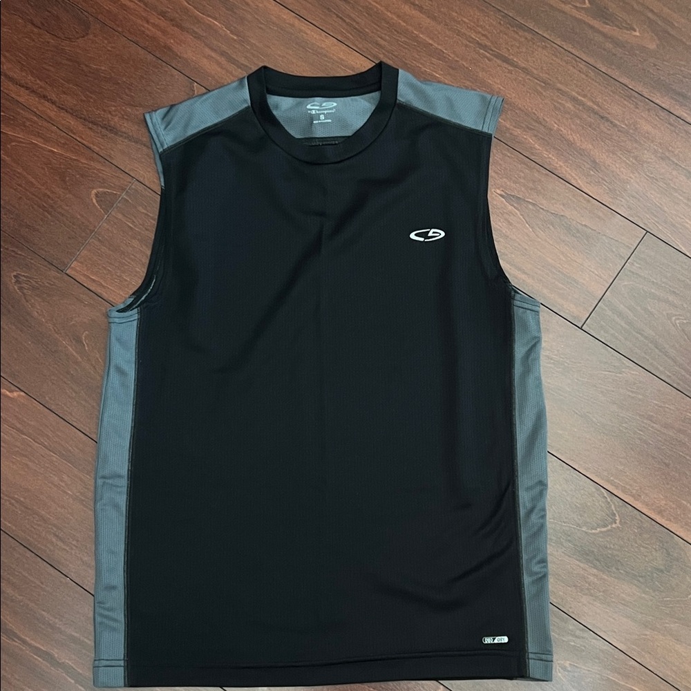 C9 by Champion Black and Gray Men's Tank Top-size Small, EUC *like new*